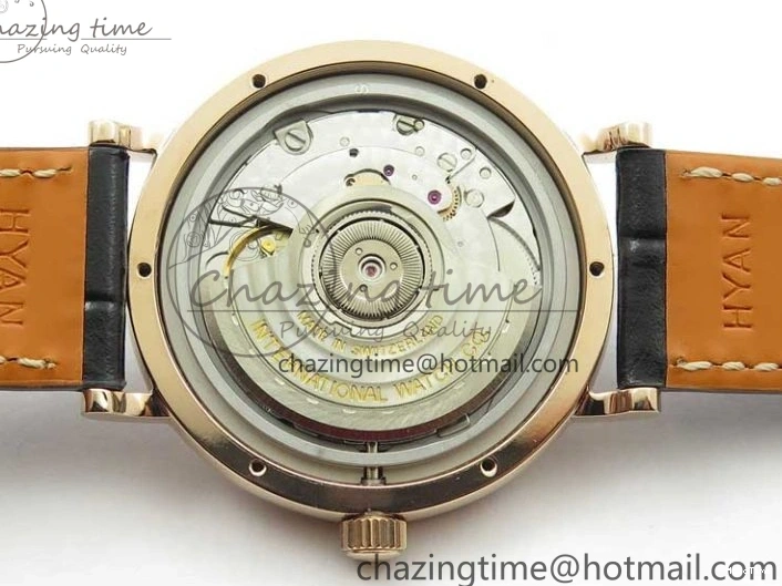 MIROTIME 1218 Durable Portofino 37mm RG V7F 1:1 Best Edition Gray Dial Diamonds Bezel on Black Leather Strap A 7089